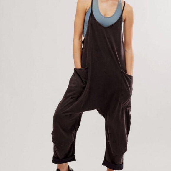 FP Movement by Free People Pants - NWT Free People Movement Hot Shot Onesie in color Washed Black